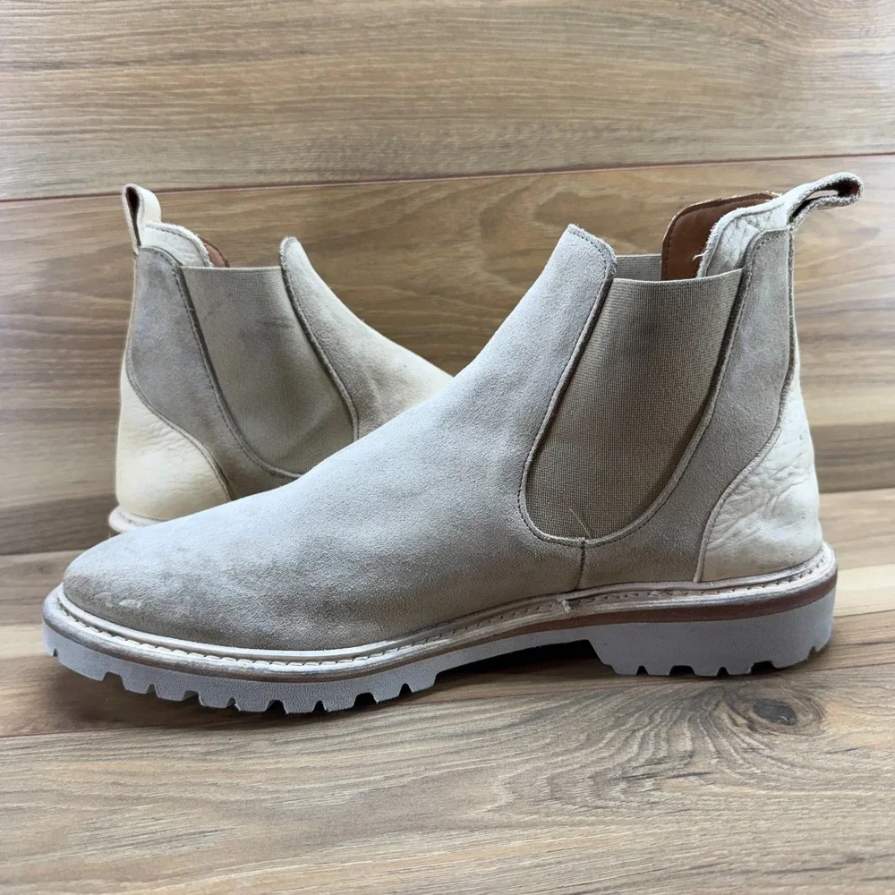 Allen Edmonds Discovery Chelsea Boots 10.5 D Parchment Extra Lite Lug Old Money